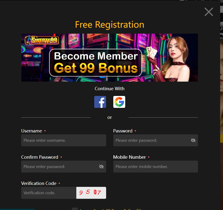 swerte99 com register